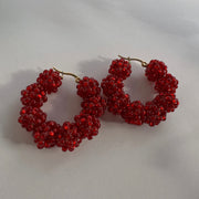 Adara Hoops - Red