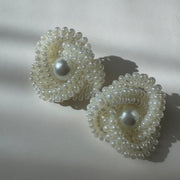 Knot earrings - Pearl White