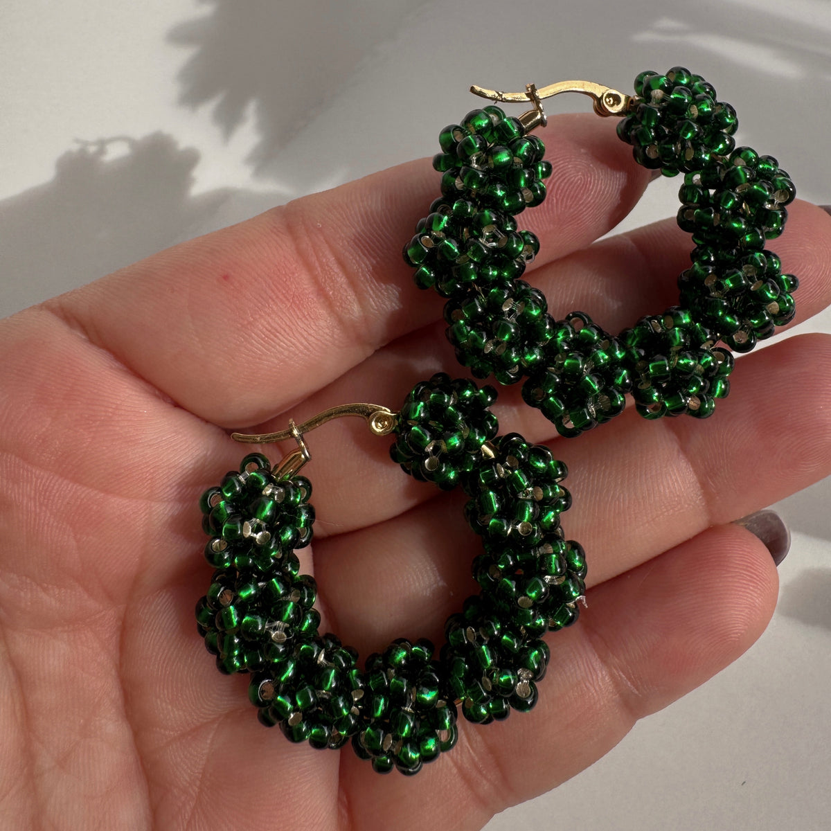 Adara Hoops - Green