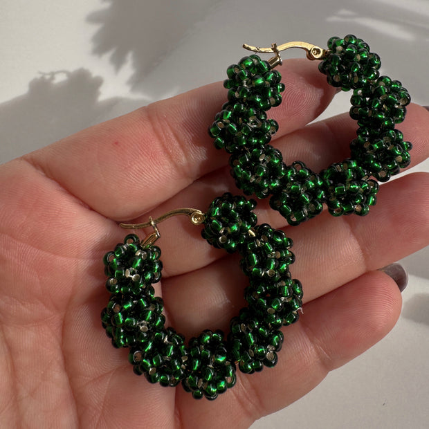 Adara Hoops - Green