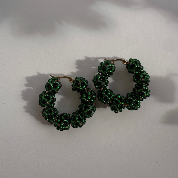 Adara Hoops - Green