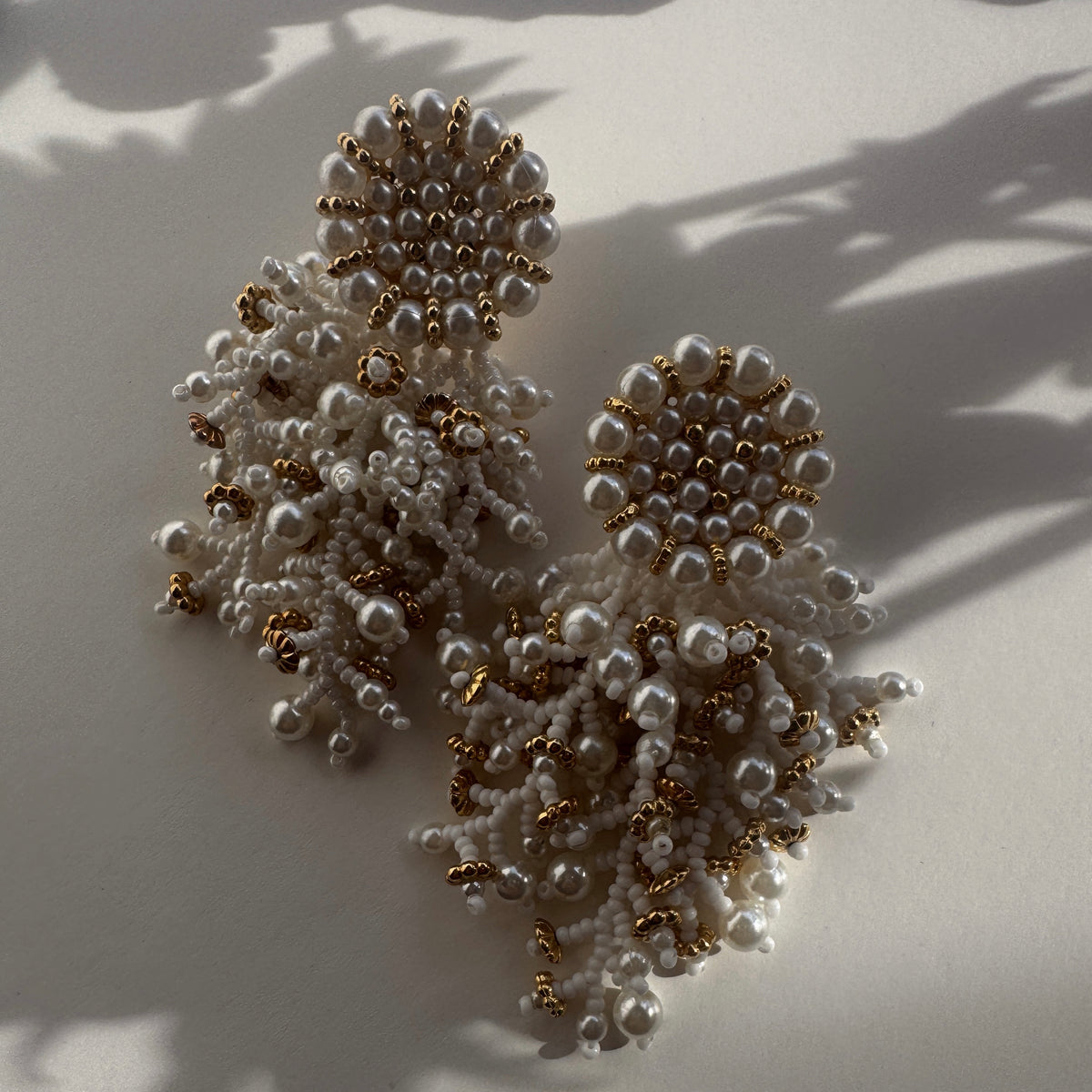 Elena Earrings - White