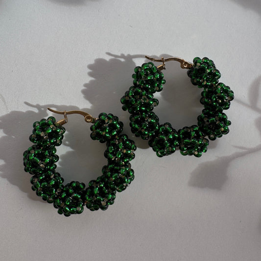 Adara Hoops - Green