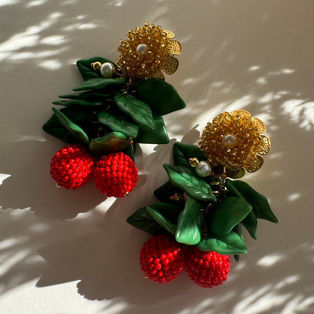 Cherry Drop Earrings