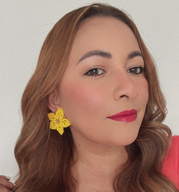 Dalia Earrings - Yellow