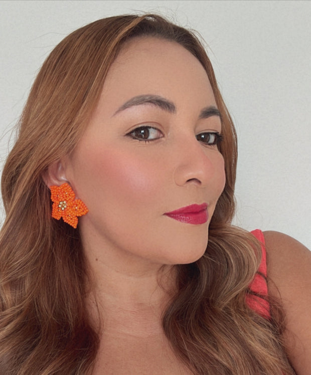 Dalia Earrings - Orange