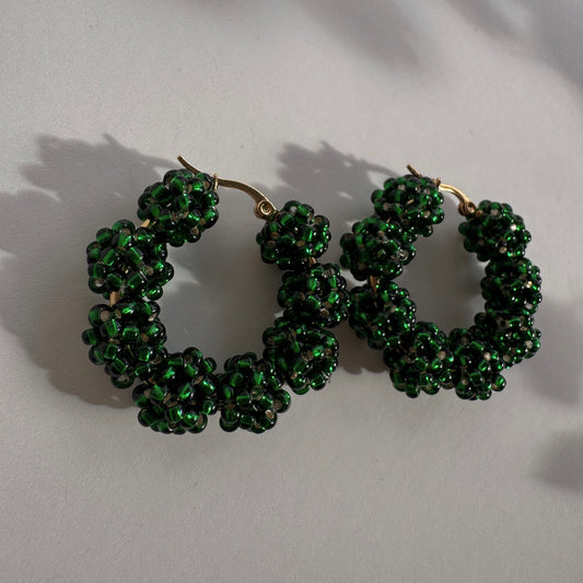 Adara Hoops - Green