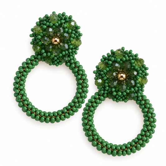 3-in-1 Earrings - Green
