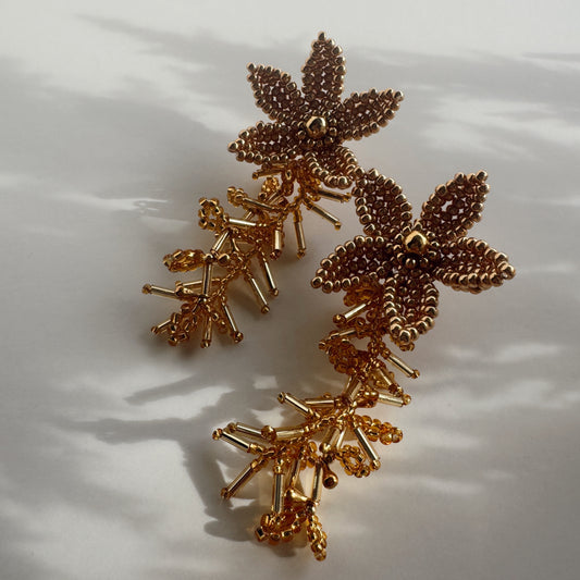 Amber Earrings - Gold