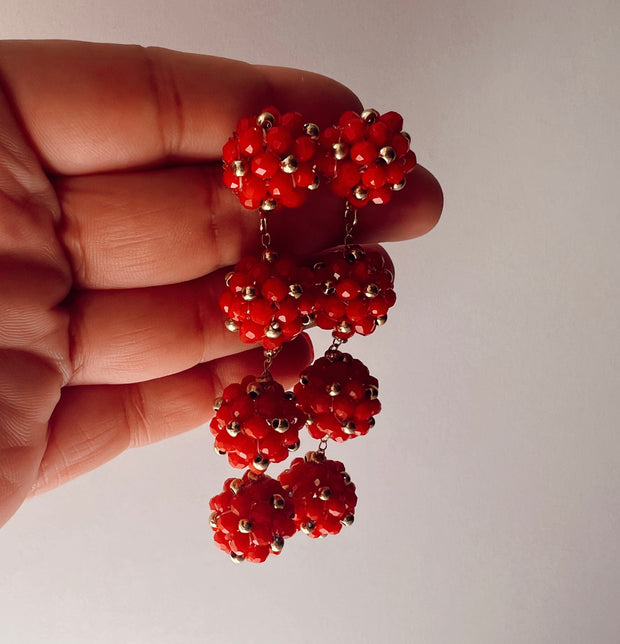 Annette Earrings - Red