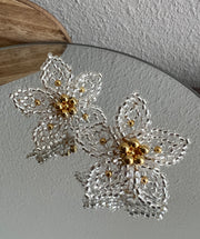 Dalia Earrings - Transparent silver