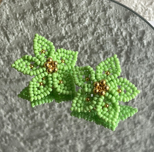 Dalia Earrings - Lime Green