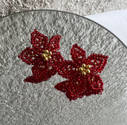 Dalia Earrings - Red Glass