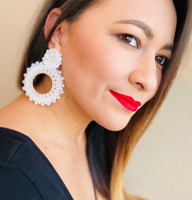 Matilde Earrings - White