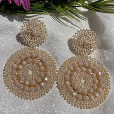 Mandalas Earrings - Beige