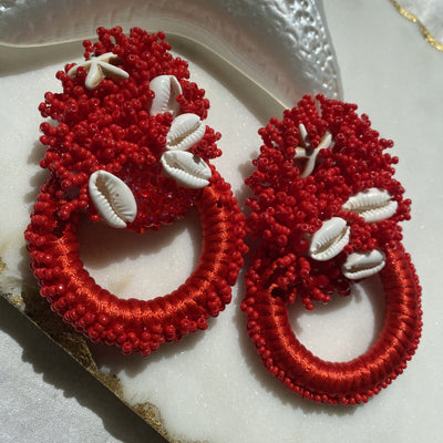 Mar Earrings - Red