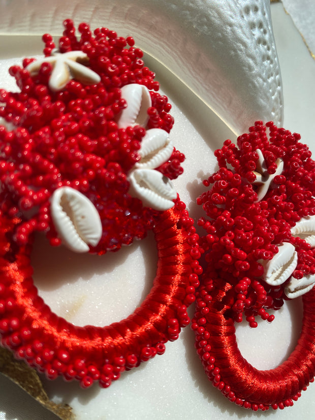 Mar Earrings - Red