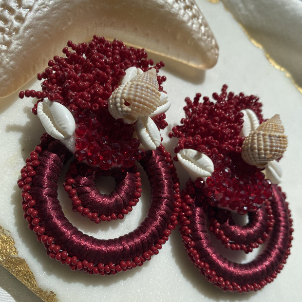 Mar Earrings - Wine