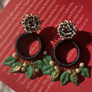 Nature Earrings - Black & Green