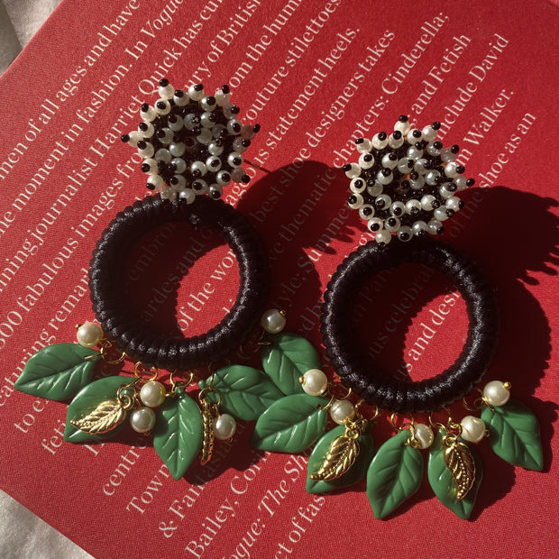 Nature Earrings - Black & Green