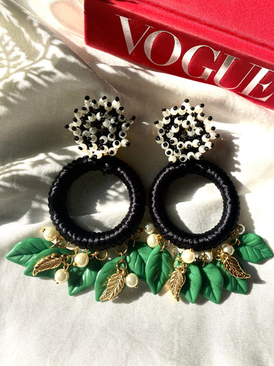 Nature Earrings - Black & Green