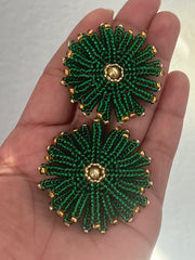 Margarita Earrings - Esmerald Green