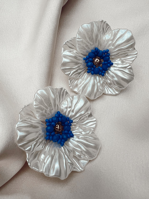 Gardenia Earrings- Royal Blue