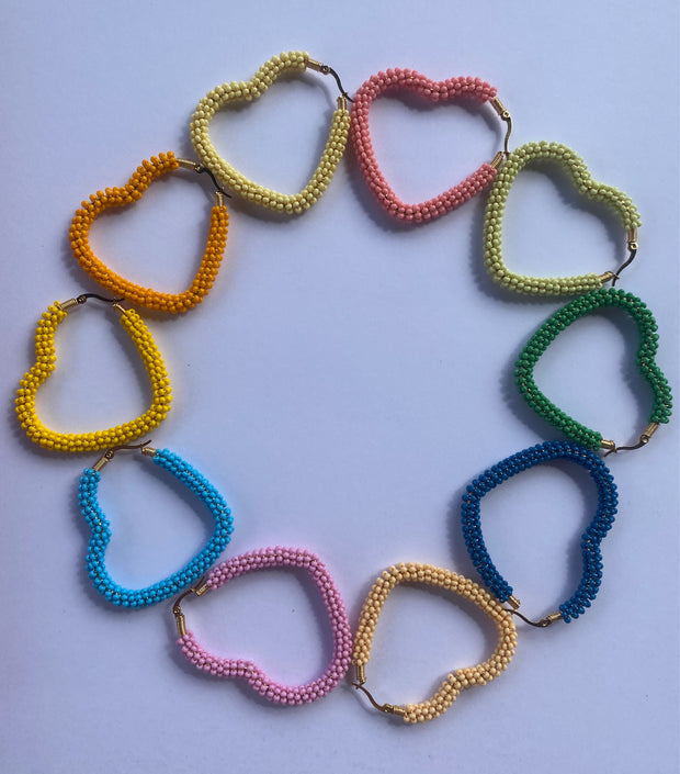 Confetti Heart Hoops