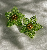 Mini Dalia Earrings - Lime Green