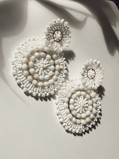 Mandalas Earrings - White