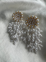 Elena Earrings - White