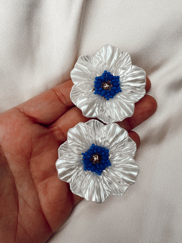 Gardenia Earrings- Royal Blue