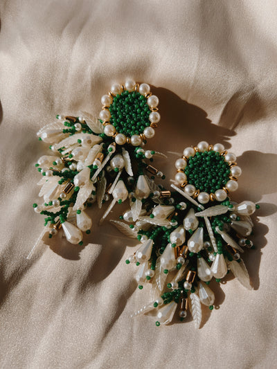 Julia Earrings - Pine Green