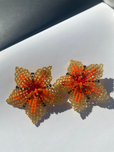 Alicia Earrings - All Orange