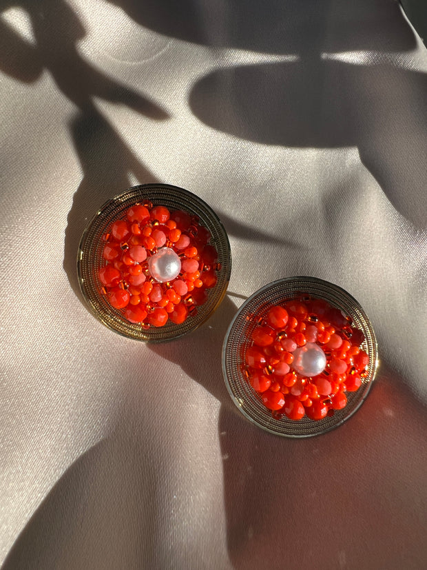 Loretta Earrings - Orange