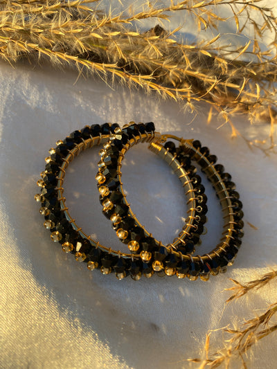 Andreína Hoops - Black & Gold