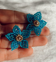 Mini Dalia Earrings - Sapphire Blue