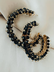 Sofia Hoops - Black & Gold