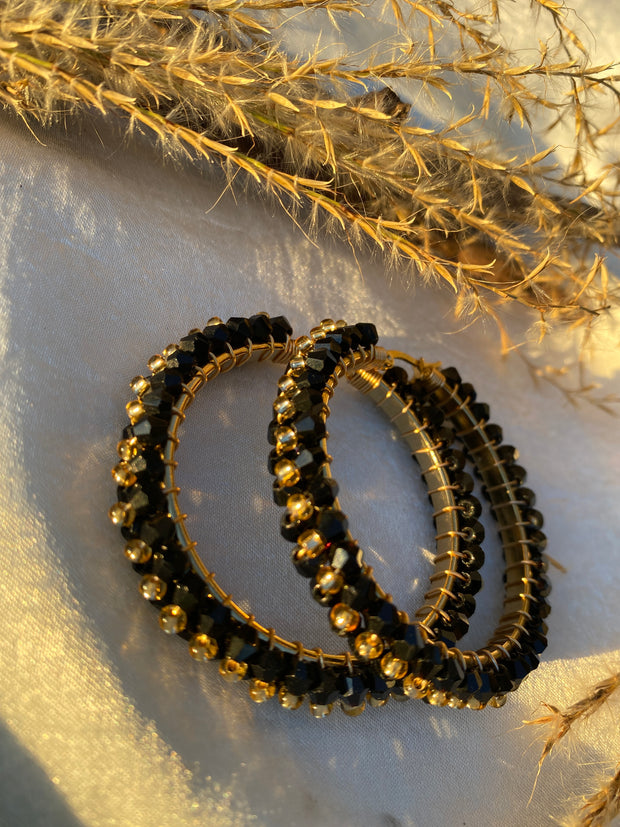 Andreína Hoops - Black & Gold