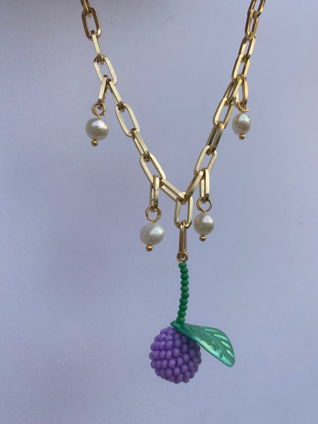 Lilac Cherry Necklace