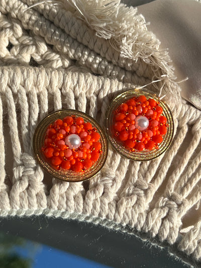 Loretta Earrings - Orange