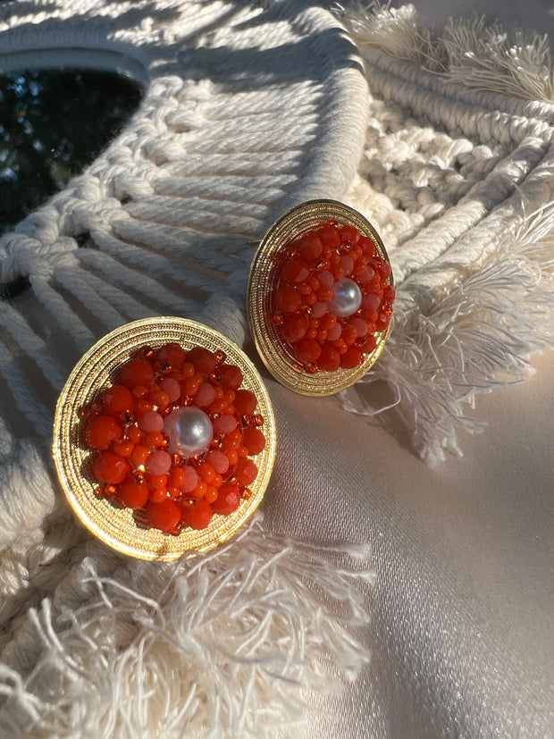 Loretta Earrings - Orange