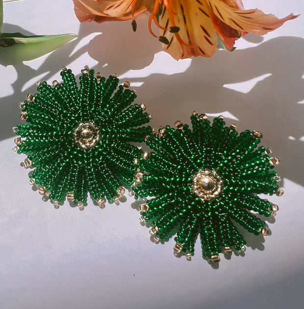 Margarita Earrings - Esmerald Green