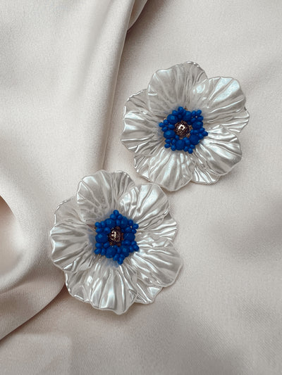 Gardenia Earrings- Royal Blue