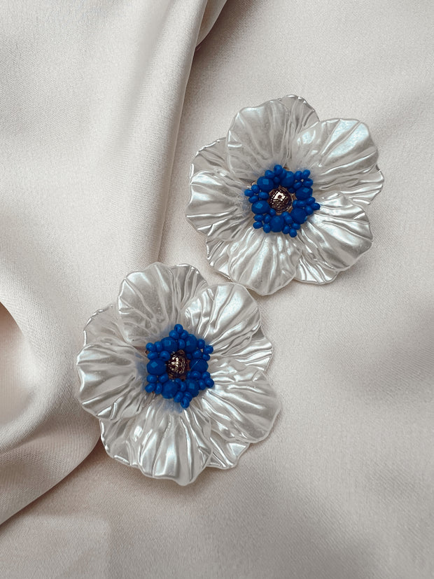 Gardenia Earrings- Royal Blue