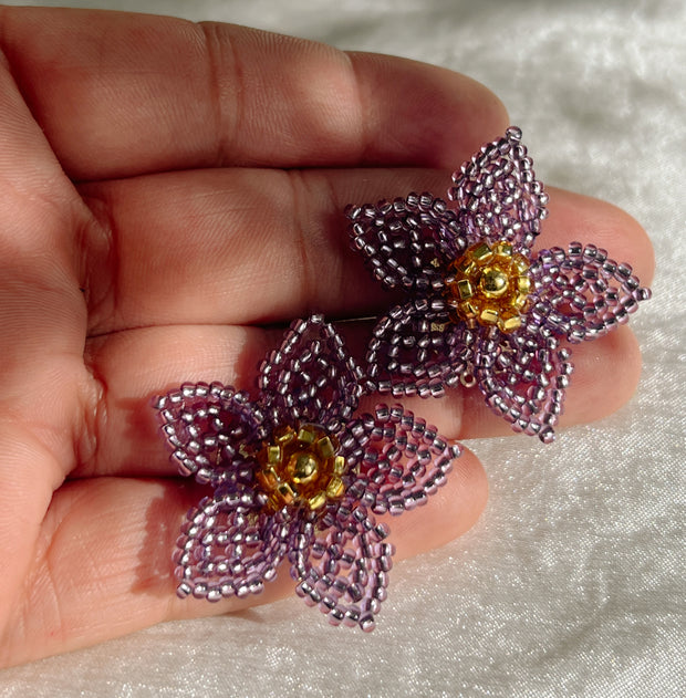 Mini Dalia Earrings - Violet