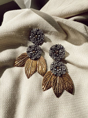 Camelia Earrings - Silver & Gold