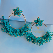 Coralina Sea Earrings - Turquoise & Gold